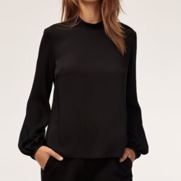 Babaton Tops - Babaton (Aritzia) Granados Blouse in Black sz S